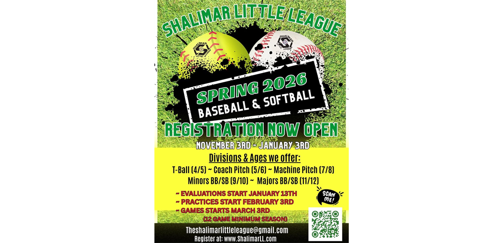 Spring 2026 Baseball & Softball Registration
